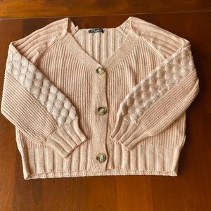 Simplee Pink Chunky Knit Sweater